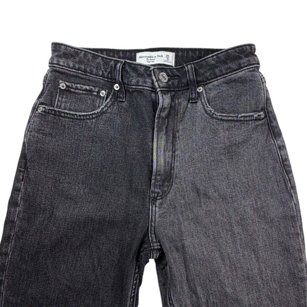 Abercrombie & Fitch Curve Love High Rise Skinny Jeans Grey Two Tone 25/0S